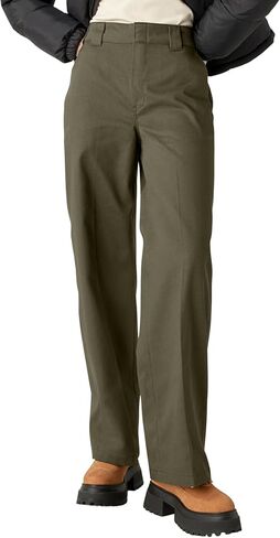 Dickies للسيدات السراويل العادية الساق على نطاق واسع ، حبر البحرية ، 14 العادية in Kuwait