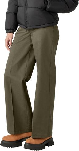 Dickies للسيدات السراويل العادية الساق على نطاق واسع ، حبر البحرية ، 14 العادية in Kuwait