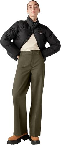 Dickies للسيدات السراويل العادية الساق على نطاق واسع ، حبر البحرية ، 14 العادية in Kuwait
