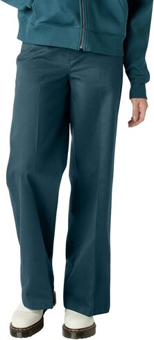 Dickies للسيدات السراويل العادية الساق على نطاق واسع ، حبر البحرية ، 14 العادية in Kuwait
