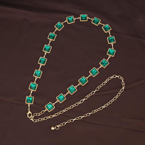 Iluvatar Glass Diamond Belt Belt Metal Metal Belt Women Western Belt Women's BLING BLING F117 in Kuwait