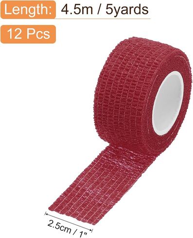 MECCANIXITY 12 Pack Elastic Cohesive Bandage Wrap 4 Inch x 5 Yards Breathable Self Adhesive Athletic Tape Roll Light Blue for Sports Wrist Ankle Support in Saudi Arabia
