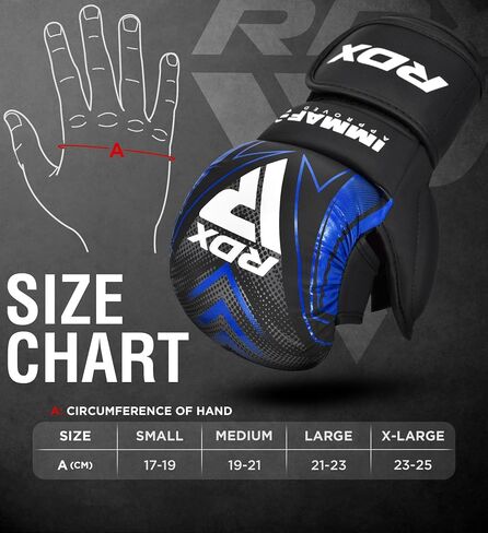 RDX IMMAF Approved Sparring Grappling Gloves, Professional Grade Hybrid Design for Competition Level and Training, Ventilated Open Palm, Adjustable Wrist Straps, Martial Arts Muay Thai, Men Women in Saudi Arabia
