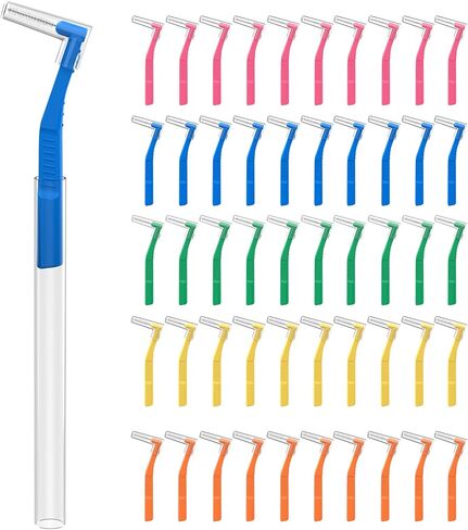 50 فرشًا بين الزاوية بين الزاوية للأقواس ، ضيقة (0.7 مم) ، خيط متشابك على شكل L لإزالة لوحة الأسنان الصحية in Kuwait