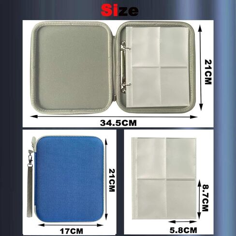 CARL CASE متوافقة مع حامل CASE CASE CASE 8 80 طاولة بطاقة بطاقة CARD CARD مع سحاب مناسب 2.3 * 3.4 بوصة بطاقة MINI AUDIOBook in Kuwait