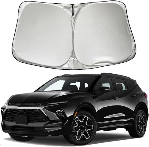 سيارة الزجاج الأمامي للسيارة الظل الظل Sunshade متوافق مع شيفروليه تشيفي بليزر 2025 2024 2023 2022 2021 2020 2019 ، إكسسوارات قابلة للطي. in Saudi Arabia