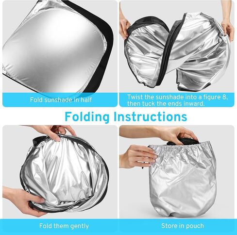 سيارة الزجاج الأمامي للسيارة الظل الظل Sunshade متوافق مع شيفروليه تشيفي بليزر 2025 2024 2023 2022 2021 2020 2019 ، إكسسوارات قابلة للطي. in Saudi Arabia