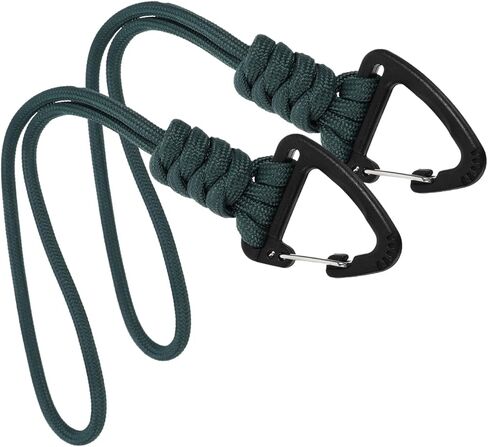 HANABASS 2 قطعة حبل Paracords، حلقة تسلق المفاتيح الحبل شماعات سلسلة المفاتيح الحبل حزام المعصم المظلة حبل D-قفل كيرينغ in Kuwait