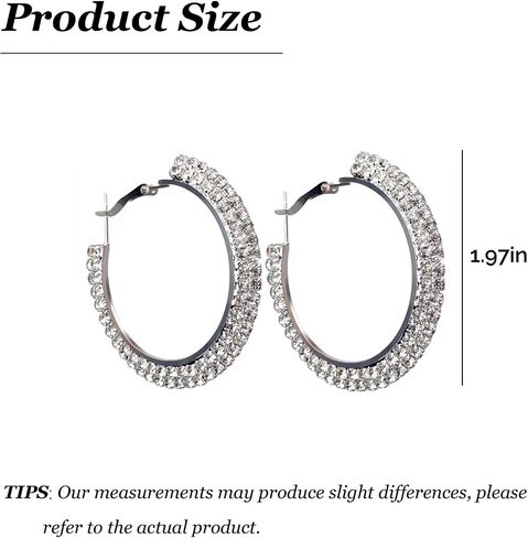 أقراط من أقراط حجر الراين ، أقراط عصرية للنساء 2025 فساتين حفلة موسيقية 2025 أقراط كبيرة/كبيرة من الأطواق اللامعة اللامعة ، الحرس ، حفل زفاف حفلة موسيقية in Kuwait