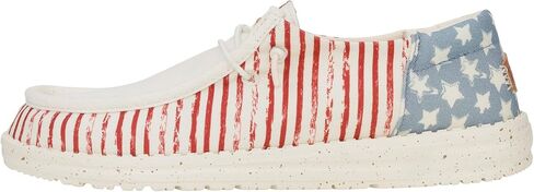HEYDUDE Wendy Funk Americana Stars White/Navy Blazer Size 5, Women’s Shoes, Women’s Slip-on Loafers, Comfortable & Light-Weight in Saudi Arabia