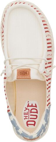 HEYDUDE Wendy Funk Americana Stars White/Navy Blazer Size 5, Women’s Shoes, Women’s Slip-on Loafers, Comfortable & Light-Weight in Saudi Arabia