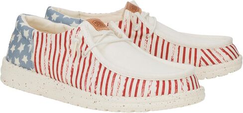HEYDUDE Wendy Funk Americana Stars White/Navy Blazer Size 5, Women’s Shoes, Women’s Slip-on Loafers, Comfortable & Light-Weight in Saudi Arabia