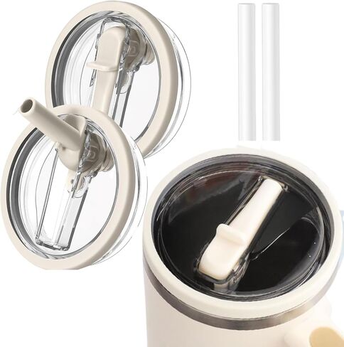 2 Pack 40 oz Tumbler Lid Replacement, Lid Replacement 40 Oz, Flip Straw Lid, Tumbler Lid No Spill, Spill Proof Tumbler Lid, Tumbler Leak Proof Lid, Travel Tumbler, Spill Proof Tumbler Covers in Saudi Arabia
