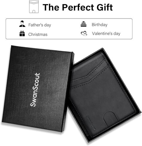 Wallet for Samsung Galaxy SmartTag2, Cash Pocket Version, RFID Blocking Genuine Leather Bifold Wallet With Gift Box (Not Include Tracker) in Kuwait