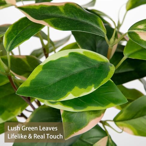 Oairse 2 Bundles Artificial Greenery Stems Faux Pothos Stems and Branches for Vase Fake Shrubs Bush Spring Greenery Picks for Centerpiece for Farmhouse Home Garden Patio Backyard Indoor Outdoor Decor in Saudi Arabia