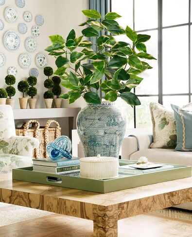 Oairse 2 Bundles Artificial Greenery Stems Faux Pothos Stems and Branches for Vase Fake Shrubs Bush Spring Greenery Picks for Centerpiece for Farmhouse Home Garden Patio Backyard Indoor Outdoor Decor in Saudi Arabia
