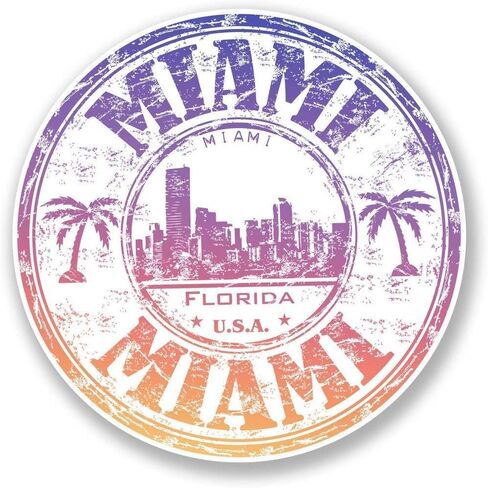 Miami Florida USA Round Metal 0.75" Lapel Pin Hat Shirt Pin Tie Tack Pinback in Saudi Arabia