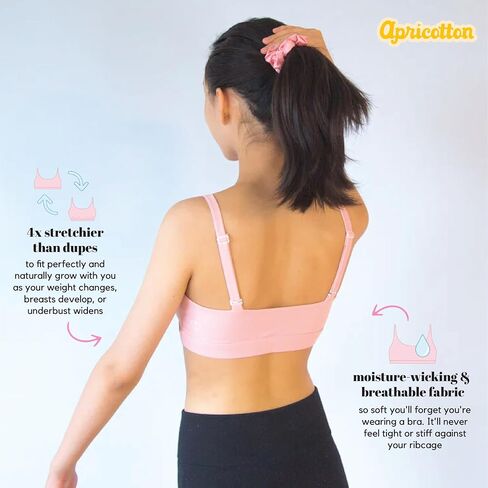 High Impact Sports Bra | Pink Sports Bra Designed For Pre-Teen Girls | Breathable Fabric, Adjustable Straps & Cups in Saudi Arabia