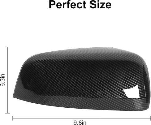 CheroCar Side Door RearView Mirrors Cover Rear View Mirror Caps Trim for Jeep Grand Cherokee 2011-2020, for Dodge Durango 2011-2020, ABS Exterior Accessories (Carbon Fiber) in Saudi Arabia