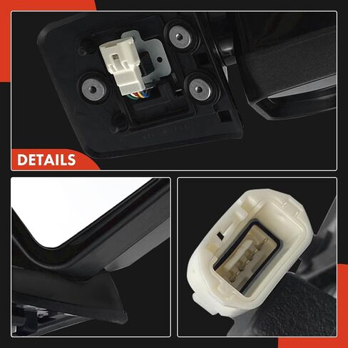 A-Premium Driver Side Power Door Mirror - Compatible with Toyota FJ Cruiser 2007-2014 - Non-Heated Manual Folding Black Smooth Outside Rear View Mirror w/Turn Signal - Replace# 8794035871 in Saudi Arabia