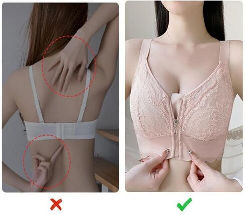 Senorita zip up bra ، uplacy - zip -up stroy support bra comfy bra ، full figure bras with support and lift in Saudi Arabia