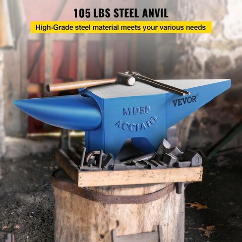 Vevor Single Horn Anvil ، 110 رطلاً من الفولاذ المصبوب ، والصلابة عالية الصلابة ، قرن ، قرن ، قرن ، من الحدادين ، مع كونترتوب كبير وقاعدة مستقرة ، أداة عمل معدنية للانحناء المعدني ، تشكيل ، التواء in Saudi Arabia