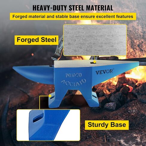Vevor Single Horn Anvil ، 110 رطلاً من الفولاذ المصبوب ، والصلابة عالية الصلابة ، قرن ، قرن ، قرن ، من الحدادين ، مع كونترتوب كبير وقاعدة مستقرة ، أداة عمل معدنية للانحناء المعدني ، تشكيل ، التواء in Saudi Arabia