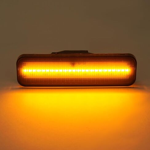 Hecasa LED LED Side Marker Lights متوافقة مع 1978-1987 Chevrolet Chevy El Camino Malibu GMC Caballero الأمامي الخلفي مصابيح الإشارة الخلفية استبدال 913417 929986 (4pcs العنبر والعدسة الحمراء والضوء) in Saudi Arabia