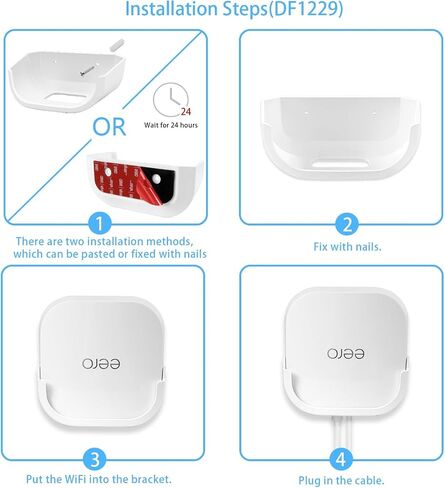 Huafly 2pcs Wall Mount Bracket for eero Max 7 WiFi, Effortless Installation No Messy Wires Space Saving, Strong ABS Holder, Cable Management at Home & Office in Saudi Arabia