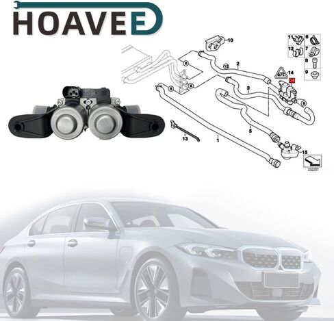 3-Way HVAC Heater Control Valve Solenoid for BMW 525i 528i 530i 535i 550i 645Ci 650i 745i 750i 760i M5 M6 Alpina B7, Range Rover 2002–2010 – Replaces 64116906652, 64128374995, 64116908294, 74892 in Saudi Arabia