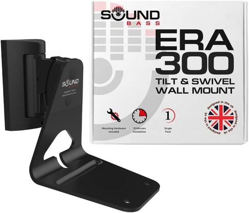 Sound Bass ERA300 Wall Mount Bracket, Tilt and Swivel, Black, Twin (2pcs) in Saudi Arabia