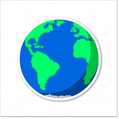 Cafepress Planet Earth Square Car Magnet ، شاشة المصد المغناطيسي in Saudi Arabia