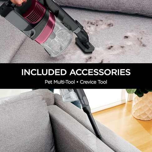 SHARK PET Pro Cordless Stick Vacuum مع Multiflex ، مرشح HEPA ، وزن خفيف ، شفط قوي ، وقت تشغيل 40 دقيقة ، فراغ اليد القابل للإزالة ، يشمل أداة شق وفرشاة الغبار ، UZ351H in Kuwait