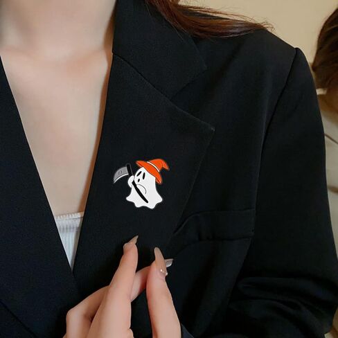 Dreuyet 5pieces Ghost Brooch For Women Cute Enamel Pins Cartoon Lapel Pin Jackets Backpacks Hat Decoration in Saudi Arabia