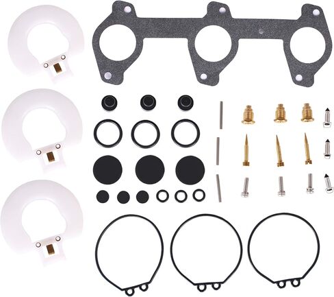 Boat Engine 6H3-W0093-02 6H3-W0093-01 6H3-W0093-00 6H3-W0093-03 Carburetor Repair Rebuild Kit & Gasket for Yamaha 60HP 70HP Outboard Motor, fit Sierra 18-7766 6H3-W0093 in Saudi Arabia
