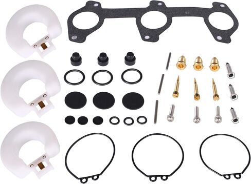 Boat Engine 6H3-W0093-02 6H3-W0093-01 6H3-W0093-00 6H3-W0093-03 Carburetor Repair Rebuild Kit & Gasket for Yamaha 60HP 70HP Outboard Motor, fit Sierra 18-7766 6H3-W0093 in Saudi Arabia