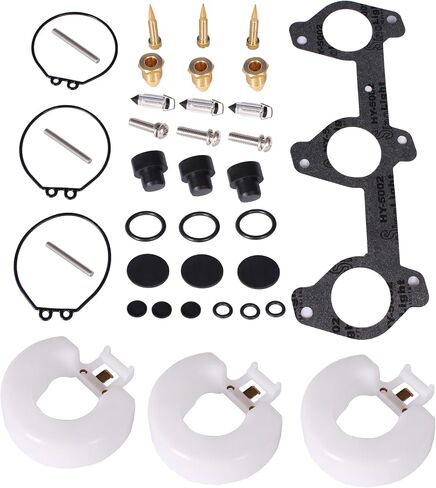 Boat Engine 6H3-W0093-02 6H3-W0093-01 6H3-W0093-00 6H3-W0093-03 Carburetor Repair Rebuild Kit & Gasket for Yamaha 60HP 70HP Outboard Motor, fit Sierra 18-7766 6H3-W0093 in Saudi Arabia