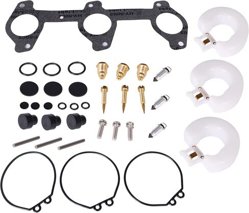 Boat Engine 6H3-W0093-02 6H3-W0093-01 6H3-W0093-00 6H3-W0093-03 Carburetor Repair Rebuild Kit & Gasket for Yamaha 60HP 70HP Outboard Motor, fit Sierra 18-7766 6H3-W0093 in Saudi Arabia