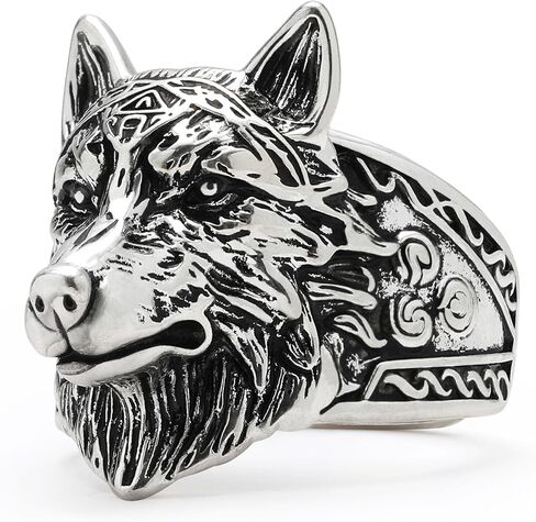 Viking Wolf Head Ring - Copper 18K Gold - Plated in Kuwait