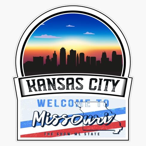 MAGNET KANSAS CITY مرحبًا بكم في ميسوري The Show -Me State State State and Cities Series -1 Magnet Vinyl Secal Sticker 5 " in Saudi Arabia