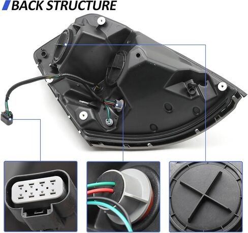 Headlight Assembly Compatible with 2004-2018 Volvo VNL VNM 2004-2015 Volvo VN Halogen, Headlamps Head Light Lamp W/Bulbs Housing Pair (Chrome/Right Side) in Saudi Arabia
