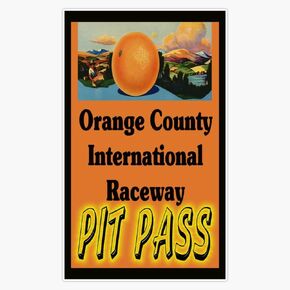 Orange County International Raceway Pit Pass Pass Window Bottle Potticer Sticker Decal 5 " in Saudi Arabia