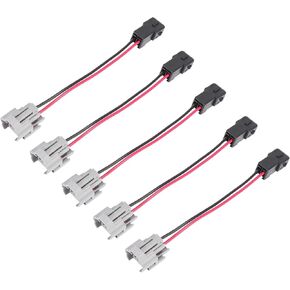 5pcs Car Fuel Injector Adapters Wired Cable Connector Plugs Female to Male Plug for EV1 Durable Material in Saudi Arabia