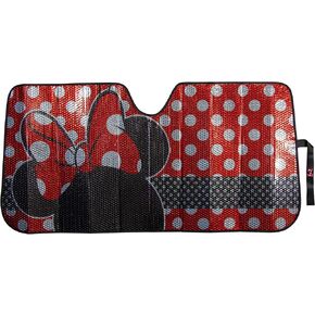 Plasticolor 003831R01 Disney Minnie Dots Foil Accordian Sunshade for Car Truck or SUV, Silver in Saudi Arabia