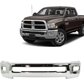 Evan Fischer Bumper for Ram 2500 3500 2011-2018 Front Chrome Steel w/Fog Light Holes w/o parking aid sensor holes Replaces # 68045698AB CH1002390 in Saudi Arabia
