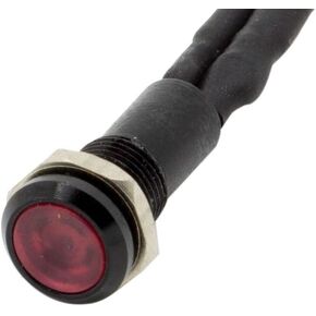 6mm 1/4" White 12V LED Metal Indicator Pilot Custom Dash Light Lamp with Black Body PLB-6 in Saudi Arabia