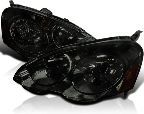 SPEC-D TUNING JDM Black Headlights Compatible with 2002-2004 Acura RSX L+R Pair Head Light Lamp Assembly in Saudi Arabia