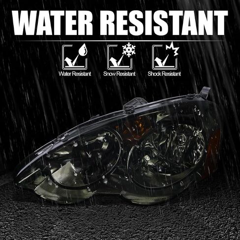 SPEC-D TUNING JDM Black Headlights Compatible with 2002-2004 Acura RSX L+R Pair Head Light Lamp Assembly in Saudi Arabia