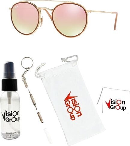 Ray-Ban RB3647N جسر مزدوج النظارات الشمسية + حزمة إكسسوارات مجموعة الرؤية in Saudi Arabia