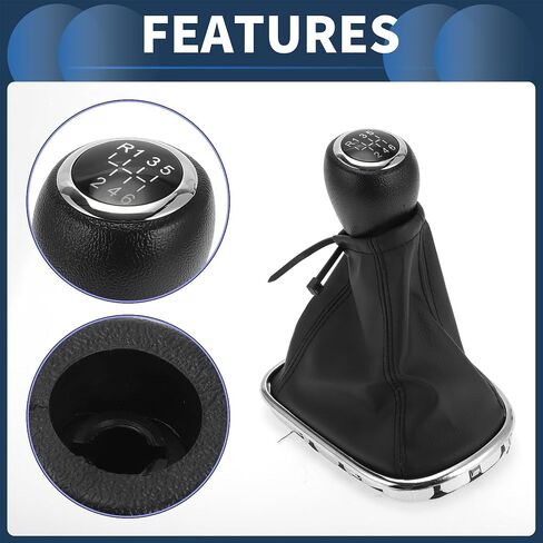 6 مقبض SPEED MANUAL GEAR SHIFTER مع غطاء ، مقبض SHIFTER LEVER عصا التروس الأمامية لشيفروليه كروز 2010-2015 بلاستيك فو ، جلد واحد ، 1 جهاز كمبيوتر in Saudi Arabia
